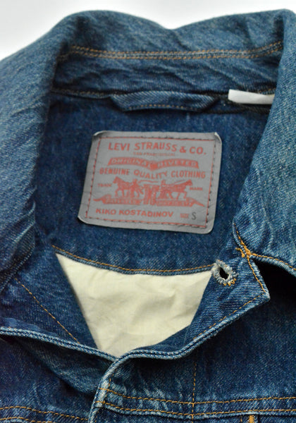 KIKO KOSTADINOV x LEVI'S ARTICULATE DENIM TRUCKER JACKET BLUE | DOSHABURI Shop