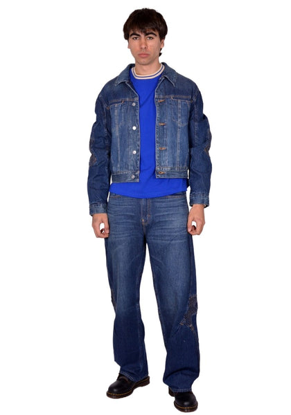 KIKO KOSTADINOV x LEVI'S ARTICULATE DENIM TRUCKER JACKET BLUE |  DOSHABURI Shop
