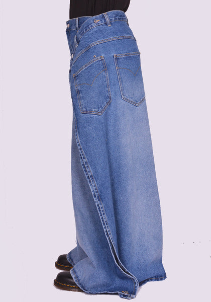 LU'U DAN BREAKAWAY MAXI'S DENIM JEANS BLUE SS25 | DOSHABURI Shop
