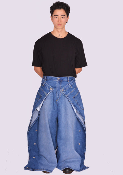 LU'U DAN BREAKAWAY MAXI'S DENIM JEANS BLUE SS25 | DOSHABURI Shop