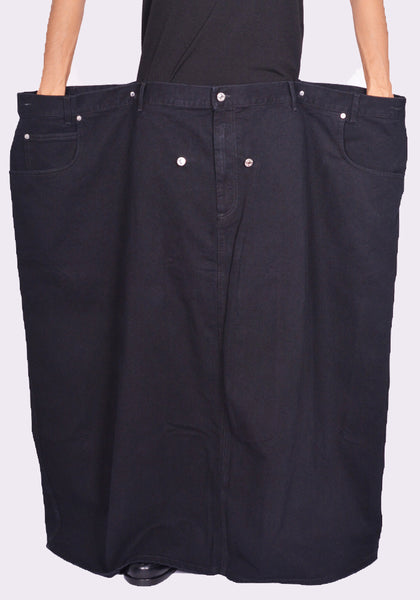 LU'U DAN MAXI MAXI SKIRT BLACK RINSE FW24 | DOSHABURI Online Shop