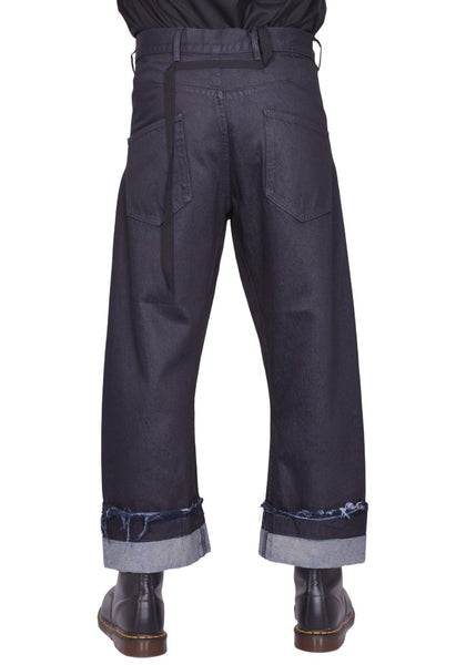 MAINA YEE  DEAN BLUE OVERSIZED DENIM TROUSERS INDIGO FW25 | DOSHABURI Shop