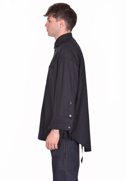 MAINA YEE  M.Y. SHIRT 1 OVERSIZED SHIRT BLACK FW25 | DOSHABURI Shop