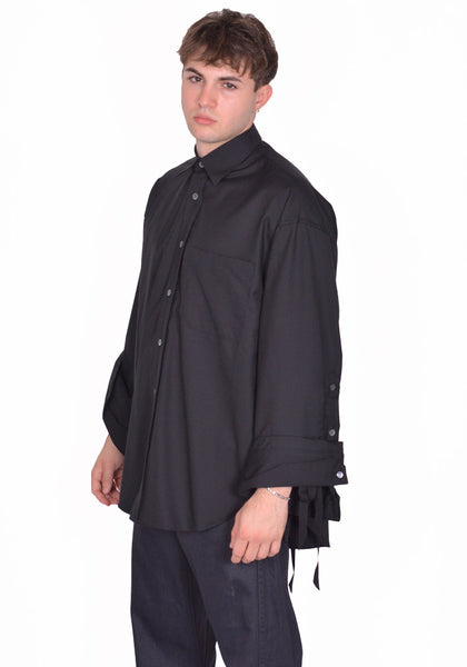 MAINA YEE  M.Y. SHIRT 1 OVERSIZED SHIRT BLACK FW25 | DOSHABURI Shop