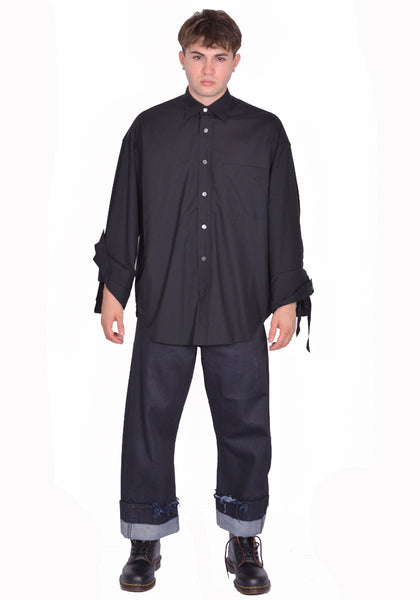 MAINA YEE  M.Y. SHIRT 1 OVERSIZED SHIRT BLACK FW25 | DOSHABURI Shop