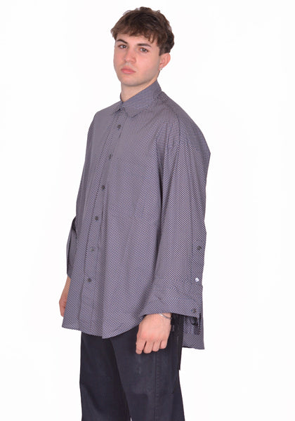 MAINA YEE M.Y. SHIRT 1 OVERSIZED SHIRT NAVY/RED/WHITE FW25 | DOSHABURI Shop