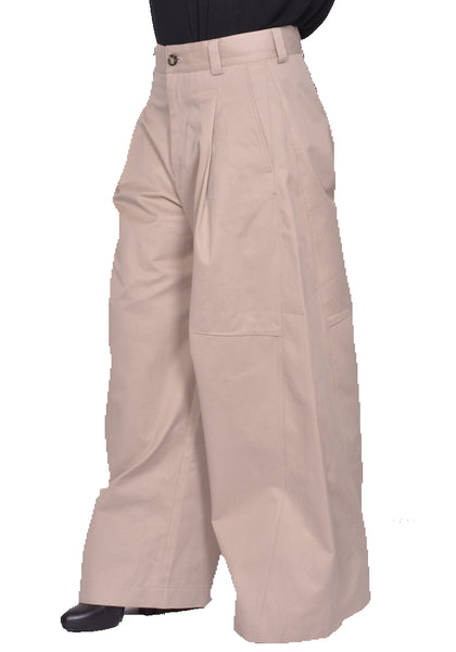MARINA YEE JULIUS KNEE DARTS TROUSERS BEIGE SS25 | DOSHABURI Shop