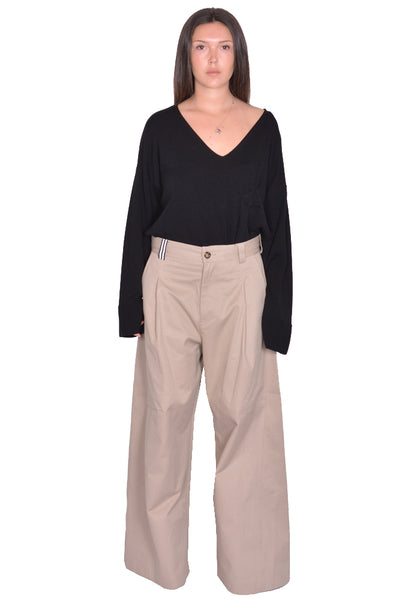 MARINA YEE JULIUS KNEE DARTS TROUSERS BEIGE SS25 | DOSHABURI Shop