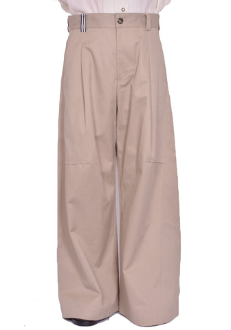 MARINA YEE JULIUS KNEE DARTS TROUSERS BEIGE SS25 | DOSHABURI Shop