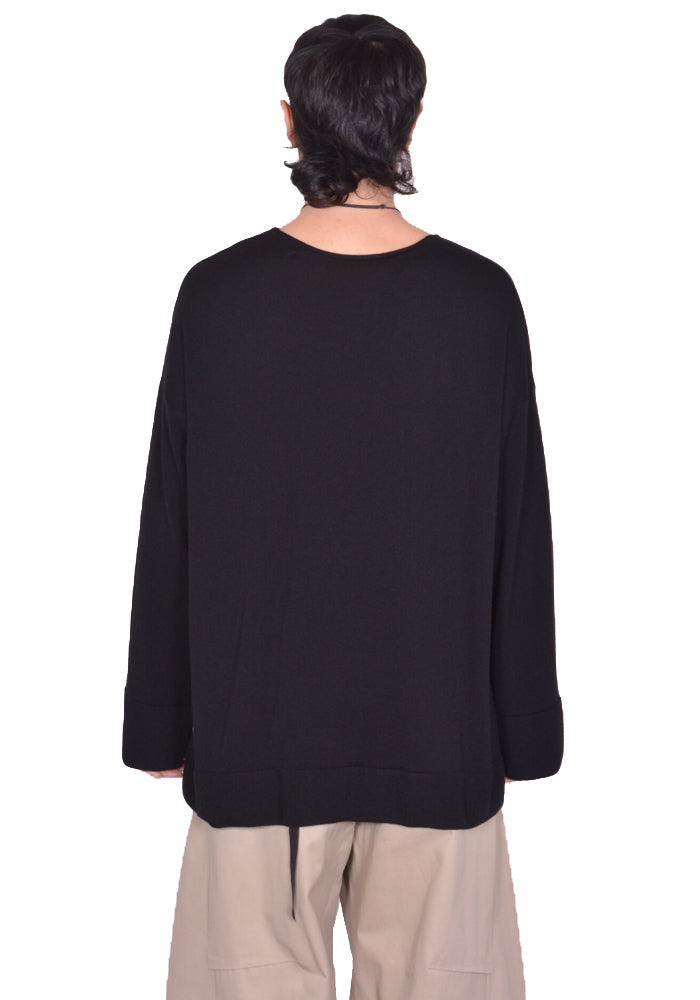 DOSHABURI通販｜MARINA YEE KISS ORIGAMI V-NECK KNIT SWEATER BLACK