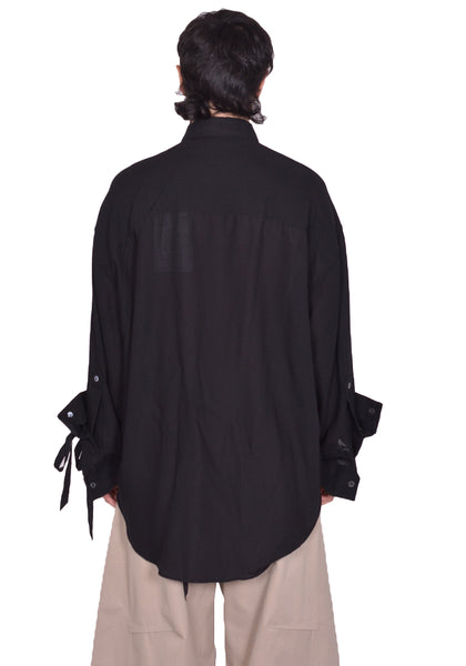 MARINA YEE M.Y. SHIRT 1 OVERSIZED SHIRT BLACK SS25 | DOSHABURI Shop