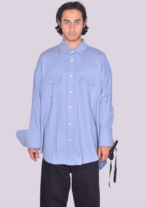 MARINA YEE MY SHIRT 9 OVERSIZED BLUE FW24 | DOSHABURI Online Shop