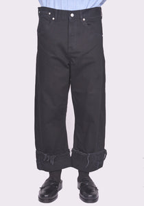 MARINA YEE DEAN BLUE OVERSIZED DENIM TROUSERS BLACK FW24 | DOSHABURI Shop
