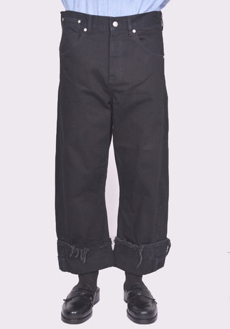 MARINA YEE DEAN BLUE OVERSIZED DENIM TROUSERS BLACK FW24 | DOSHABURI Shop