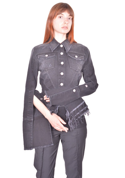 MATIERES FECALES DENIM JACKET SCLERA BLACK SS26 | DOSHABURI Shop