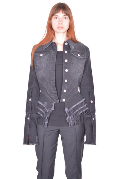 MATIERES FECALES DENIM JACKET SCLERA BLACK SS26 | DOSHABURI Shop