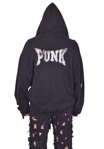 MATIERES FECALES SWEAT HOODIE PUNK SCLERA BLACK FW25 | DOSHABURI Shop
