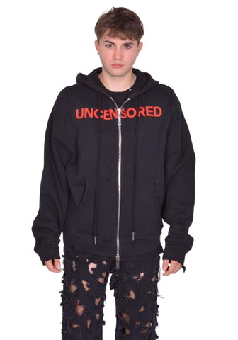 MATIERES FECALES SWEAT HOODIE UNCENSORED SCLERA BLACK FW25 | DOSHABURI