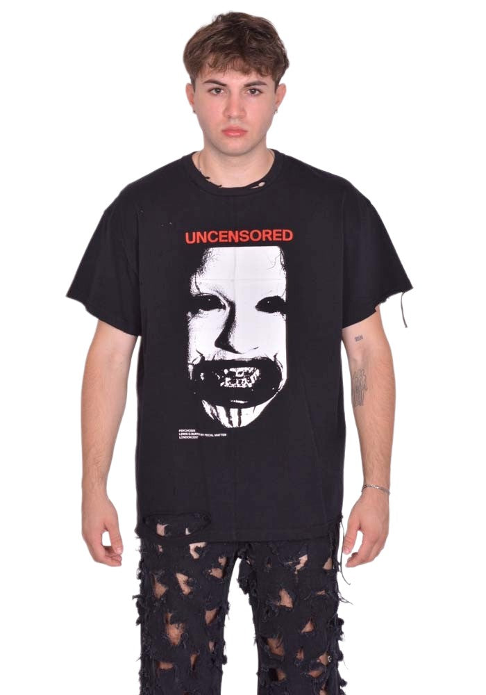 MATIERES FECALES UNCENSORED TEE KNIT SCLERA BLACK FW25 | DOSHABURI Shop