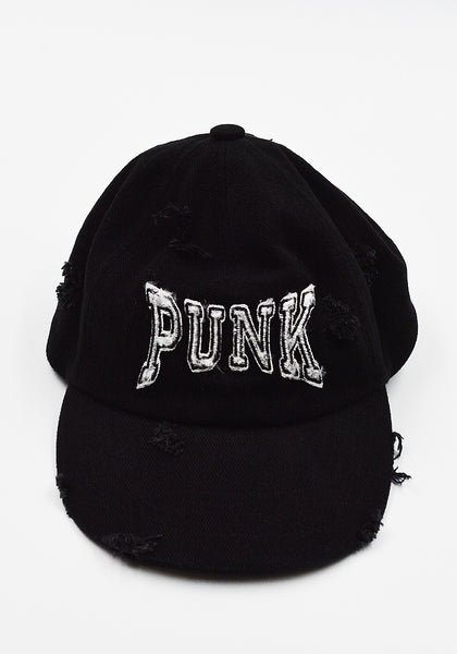 MATIERES FECALES UNISEX PUNK CAP BLACK BRODERIE FW25 | DOSHABURI Shop