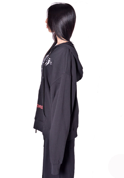 MATIERES FECALE MAT03T032-1 UNISEX FAMILY HOODIE BLACK 2026FW | DOSHABURI Online Shop 