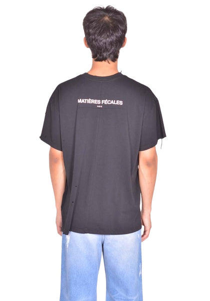 MATIERES FECALE HANNAH TEE KNIT SCLERA BLACK SS26 | DOSHABURI Shop