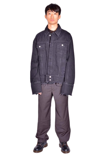 MATIERES FECALE MAT02J004 MENS PIERRE M. DENIM JACKET SCLERA BLACK (New Season SS26)