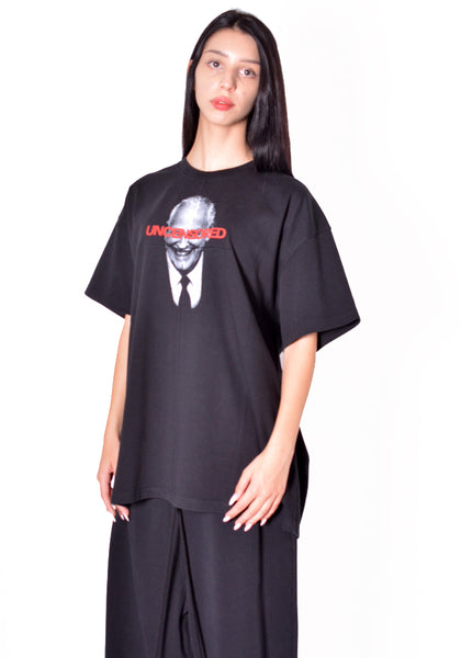 MATIERES FECALE MAT03T004-1 UNISEX CORPORATE CANNIBAL T-SHIRT BLACK (New Season FW26)