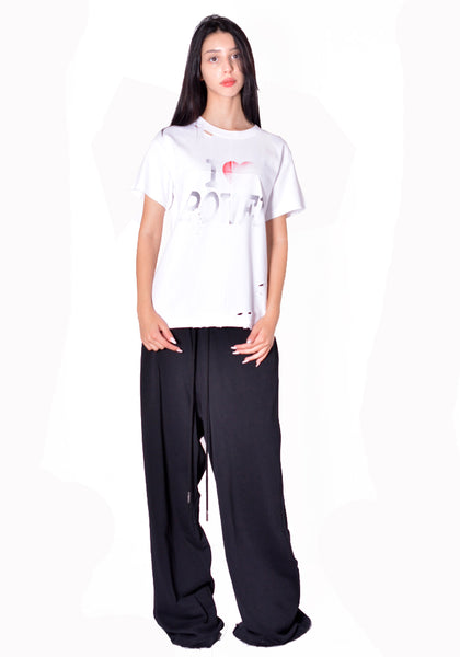 MATIERES FECALE MAT03T002-2 UNISEX POWER T-SHIRT WHITE FW26 | DOSHABURI Shop