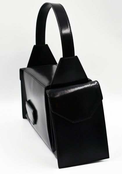 MERRYL TIELMAN BARBARA HANDBAG SHINY BLACK | DOSHABURI Shop