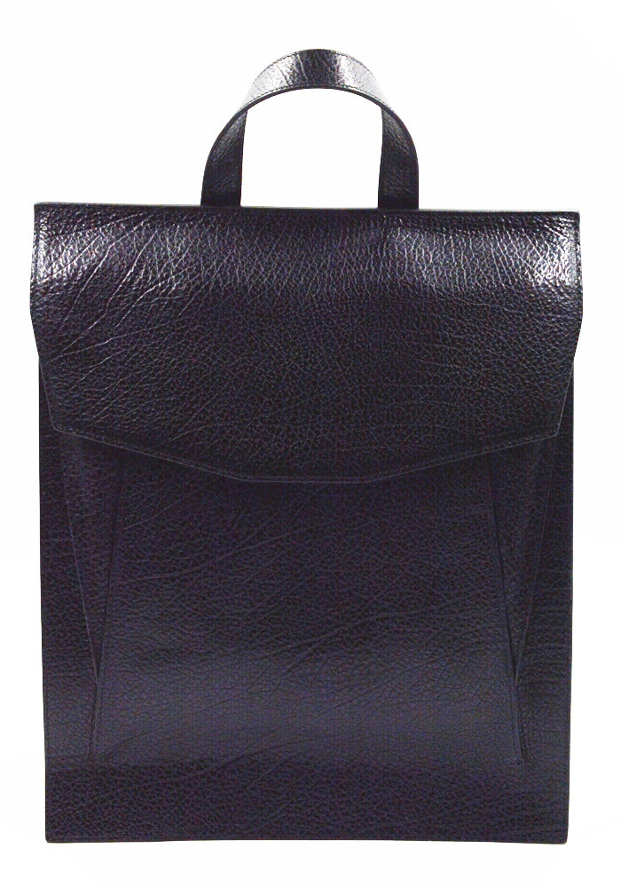 MERRYL TIELMAN CLAUDIE BACKPACK/TOTE BAG BLACK PEBBLED | DOSHABURI Shop
