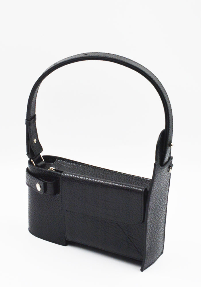 MERRYL TIELMAN LOUWRENS SHOULDER/CROSBODY BAG BLACK PEBBLED | DOSHABURI