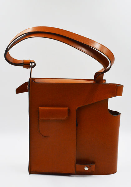 MERRYL TIELMAN MERIJN HAND/SHOULDER BAG BRANDY SHINY | DOSHABURI Shop