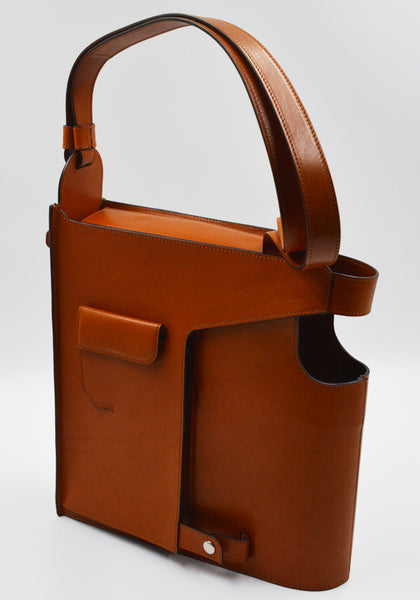 MERRYL TIELMAN MERIJN HAND/SHOULDER BAG BRANDY SHINY | DOSHABURI Shop