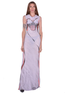 OTTOLINGER MESH MAXI DRESS CAT PRINT SS25 | DOSHABURI Shop