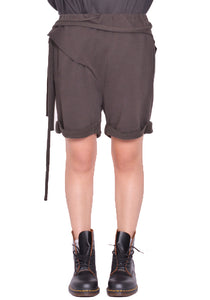 OTTOLINGER OTTO ROLLED TRACK SHORTS DARK BROWN SS25 | DOSHABURI Shop