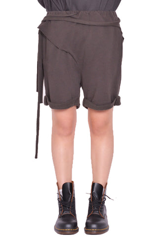 OTTOLINGER OTTO ROLLED TRACK SHORTS DARK BROWN SS25 | DOSHABURI Shop