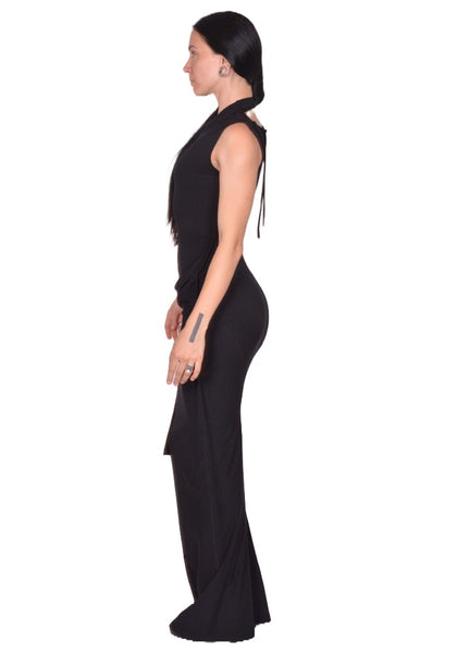 OTTOLINGER SLEEVY MAXI DRESS BLACK FW25 | DOSHABURI Shop