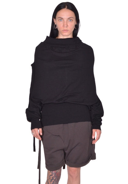 OTTOLINGER UPSIDE DOWN KNIT SWEATER BLACK FW25 | DOSHABURI Shop