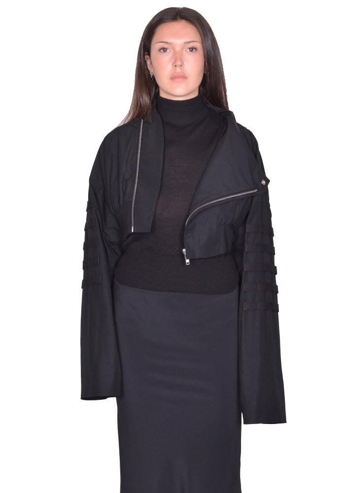 DOSHABURI通販｜RICK OWENS ANTHEM FLIGHT JACKET BLACK SS25