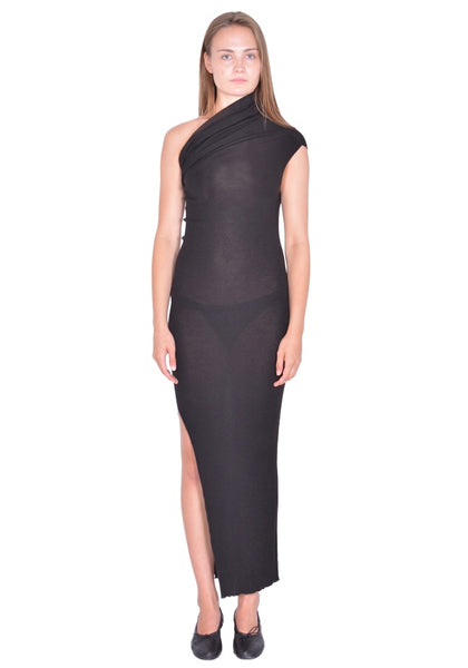 RICK OWENS ATHENA DRESS BLACK SS26 | DOSHABURI Online Shop