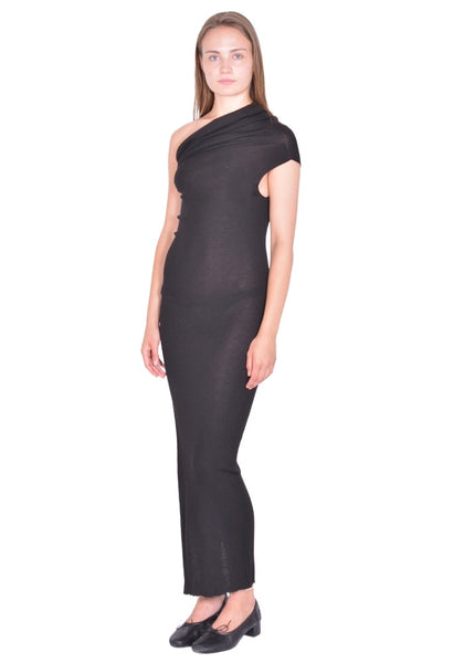 RICK OWENS ATHENA DRESS BLACK SS26 | DOSHABURI Online Shop
