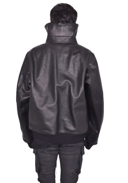 RICK OWENS BLIXA DRACUCOLLAR LEATHER JACKET FW25 | DOSHABURI Shop