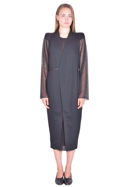 RICK OWENS CYCLOPS COAT BLACK SS26 | DOSHABURI Shop