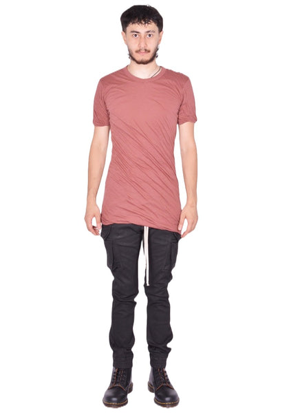 RICK OWENS DOUBLE DOUBLE LAYERED T-SHIRT ROSEWOOD FW25 | DOSHABURI Shop