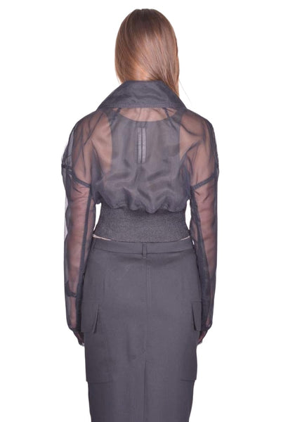 RICK OWENS DRACUCOLLAR CROPPED BLACK SS26 | DOSHABURI Online Shop