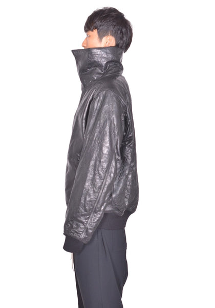 RICK OWENS DRACUFLIGHT LEATHER JACKET BLACK FW26 | DOSHABURI Shop