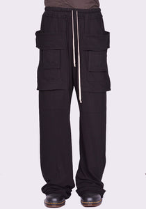 RICK OWENS DRKSHDW CREATCH WIDE CARGO PANTS BLACK SS25 | DOSHABURI Shop