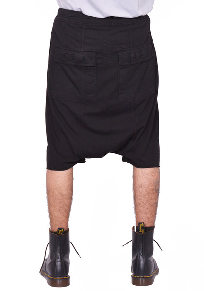 RICK OWENS DRKSHDW DRAWSTRING SHORTS BLACK SS26 | DOHSABURI Shop