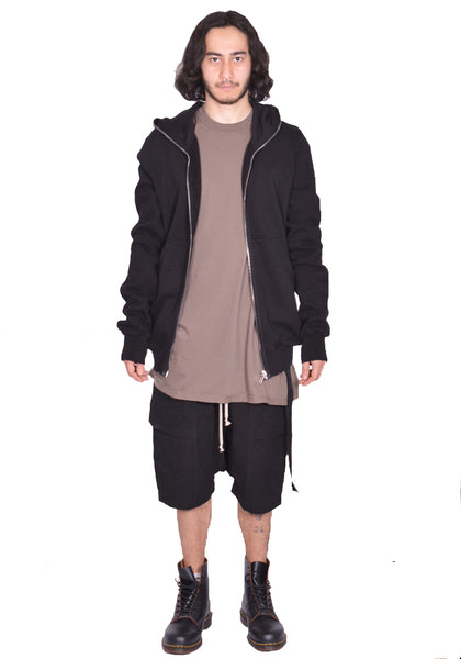 RICK OWENS DRKSHDW GIMP ZIP SWEAT HOODIE BLACK SS25 | DOSHABURI Shop